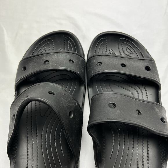 Crocs Iconic Comfort Classic Double Strap Sandals Black Men's Size 12 Women's 10 - Picture 4 of 7